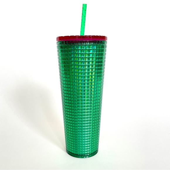 STARBUCKS 24oz TUMBLER LIMITED EDITION BEST MOST FAVORITE IRIDESCENT GREEN - Picture 4 of 4